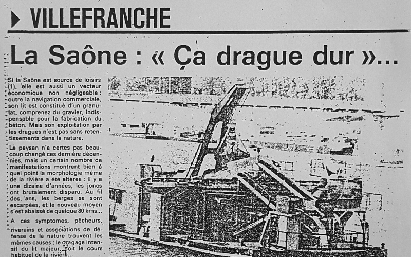 La Saône : « ça drague dur »