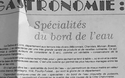 Gastronomie au bord de l’eau